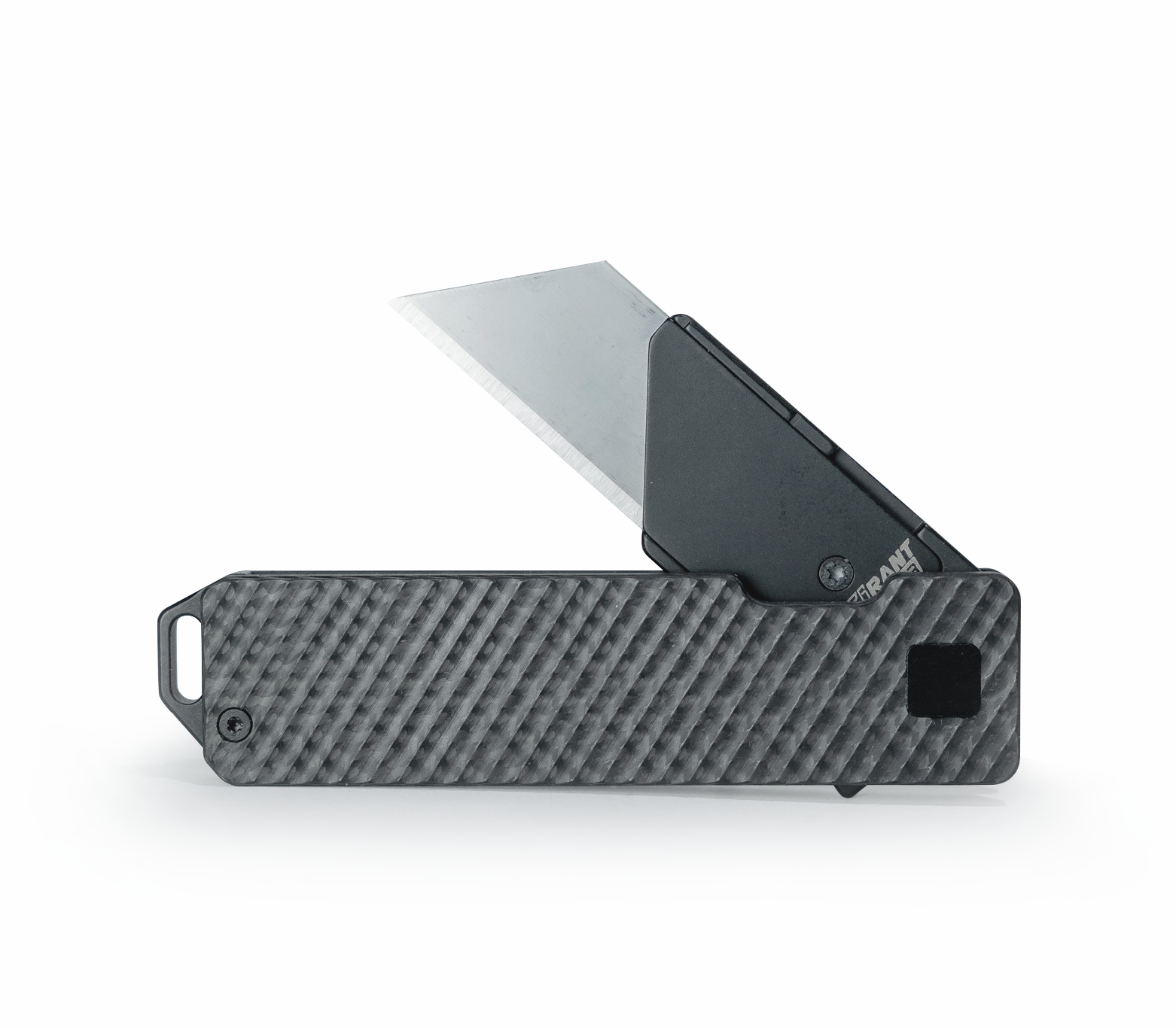 (Back in stock soon...) TiRant® RAZOR V3 Utility Knife (50/50 Jet-Black + Carbon Fiber SLASH Edition) - Image 2