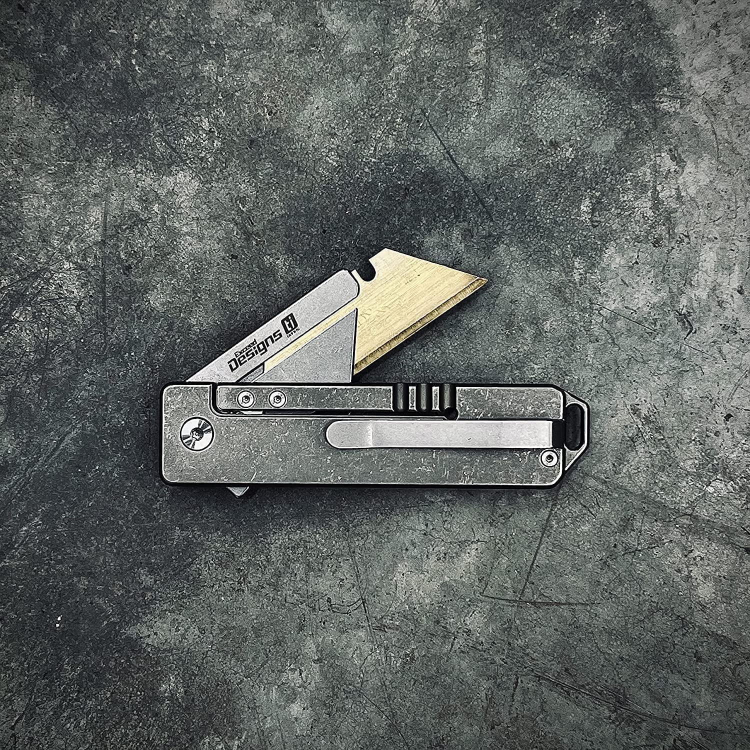 TiRant® RAZOR V3 Utility Knife (50/50 Jet-Black or Stonewashed + USA FLAG Edition) — Sold Out For 30-60 Days - Image 9