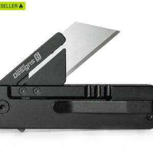 (Back In Stock) TiRant® RAZOR V3 Utility Knife (Jet-Black 6AL-4V Titanium)