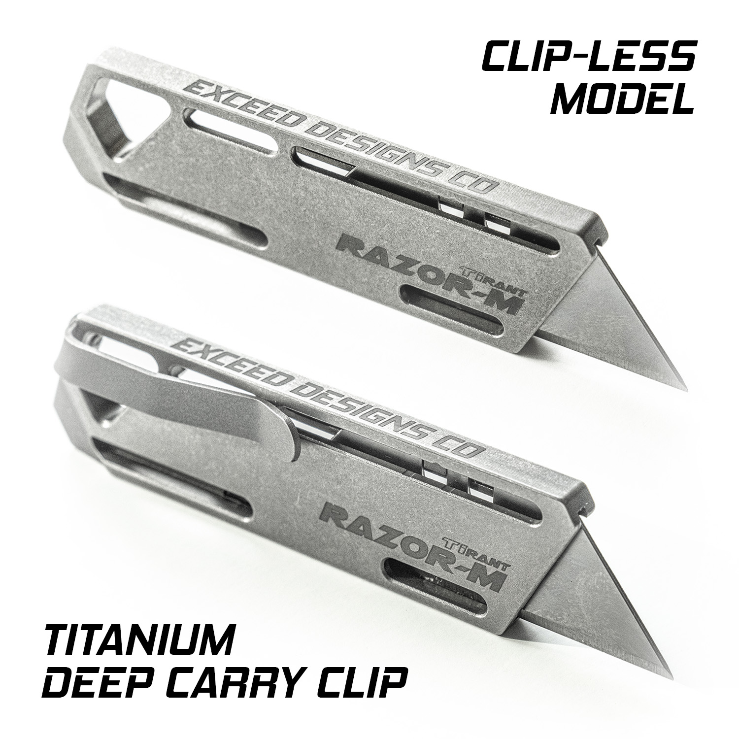 TiRant® RAZOR-M 3.0 MagLock Utility Knife (Stonewashed 6AL-4V Titanium) - Image 5
