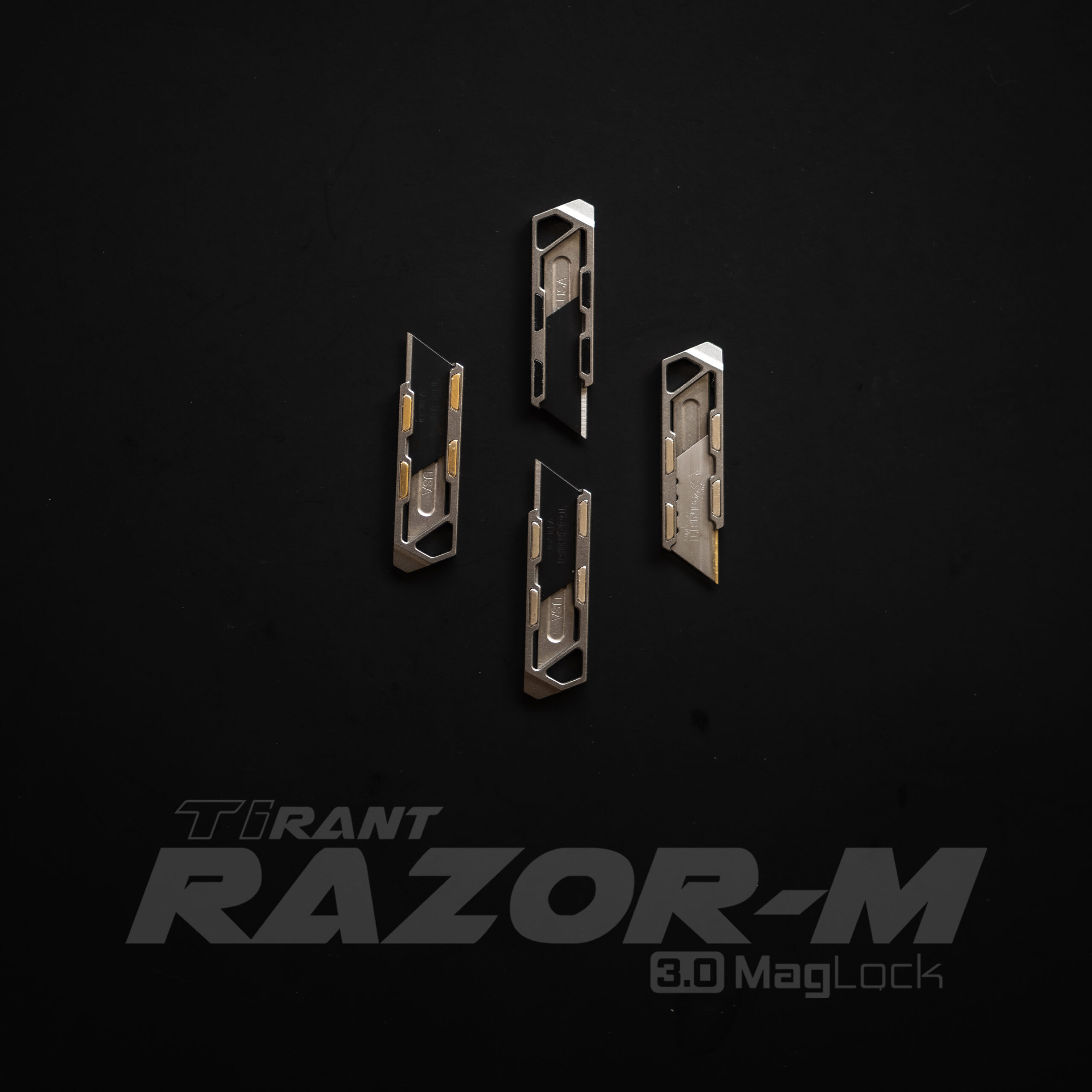 TiRant® RAZOR-M 3.0 MagLock Utility Knife (Stonewashed 6AL-4V Titanium) - Image 17