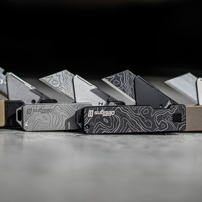 Black CASCADIA Topo Map Razor Blades Tajima V-REX II Premium Tempered Utility Knife Blades (5-Pack or 10-Pack) - Image 5