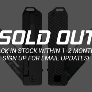 (Back in stock soon...) TiRant® RAZOR V3 Utility Knife (50/50 Jet-Black + Carbon Fiber SLASH Edition)