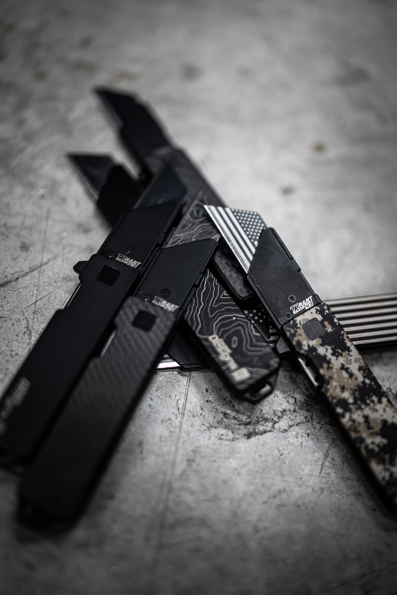 Jet-Black PVD 6AL-4V Titanium DIGITAL CAMO ANO RH Handle Scale (TiRant® RAZOR V3) Custom Laser In USA - Image 7