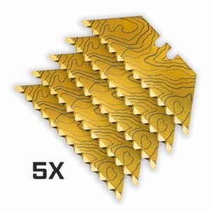 Cascadia Topo 12-Point GOLD SERRATED Razor Blades (Premium TITANIUM Coated SK5 Utility Knife Blades) 5-Pack or 10-Pack