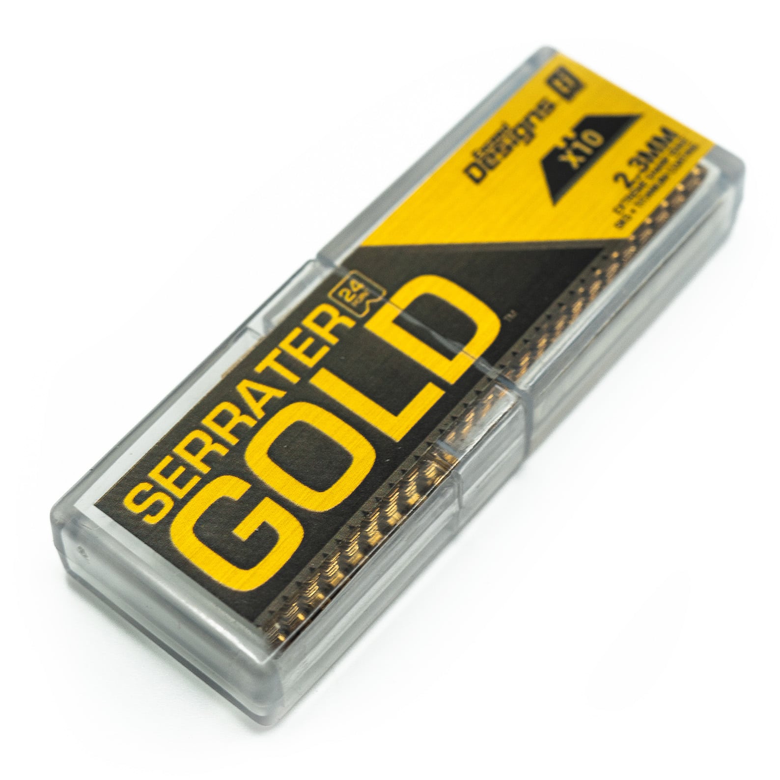 USA Flag 24-Point GOLD MICRO-SERRATED Razor Blades (Premium TITANIUM Coated SK5 Utility Knife Blades) 5-Pack or 10-Pack - Image 5