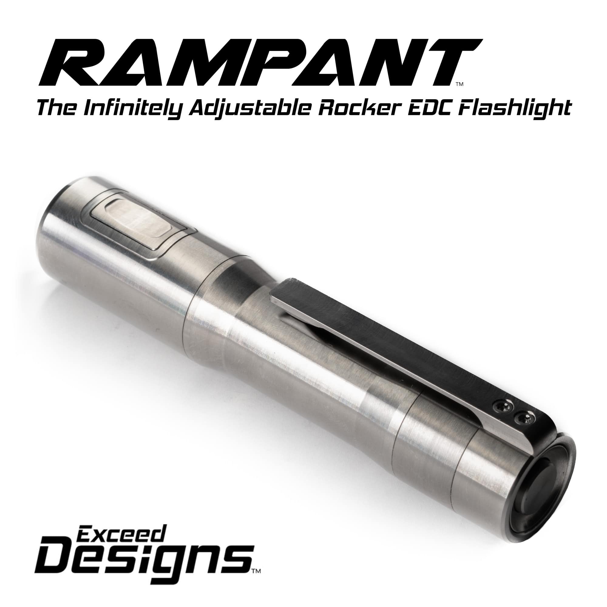 RAMPANTâ„¢ R8 EDC Flashlight (Raw 6AL-4V Titanium + Copper Pill) 1300+ LUMENS Nichia 519A - Image 5