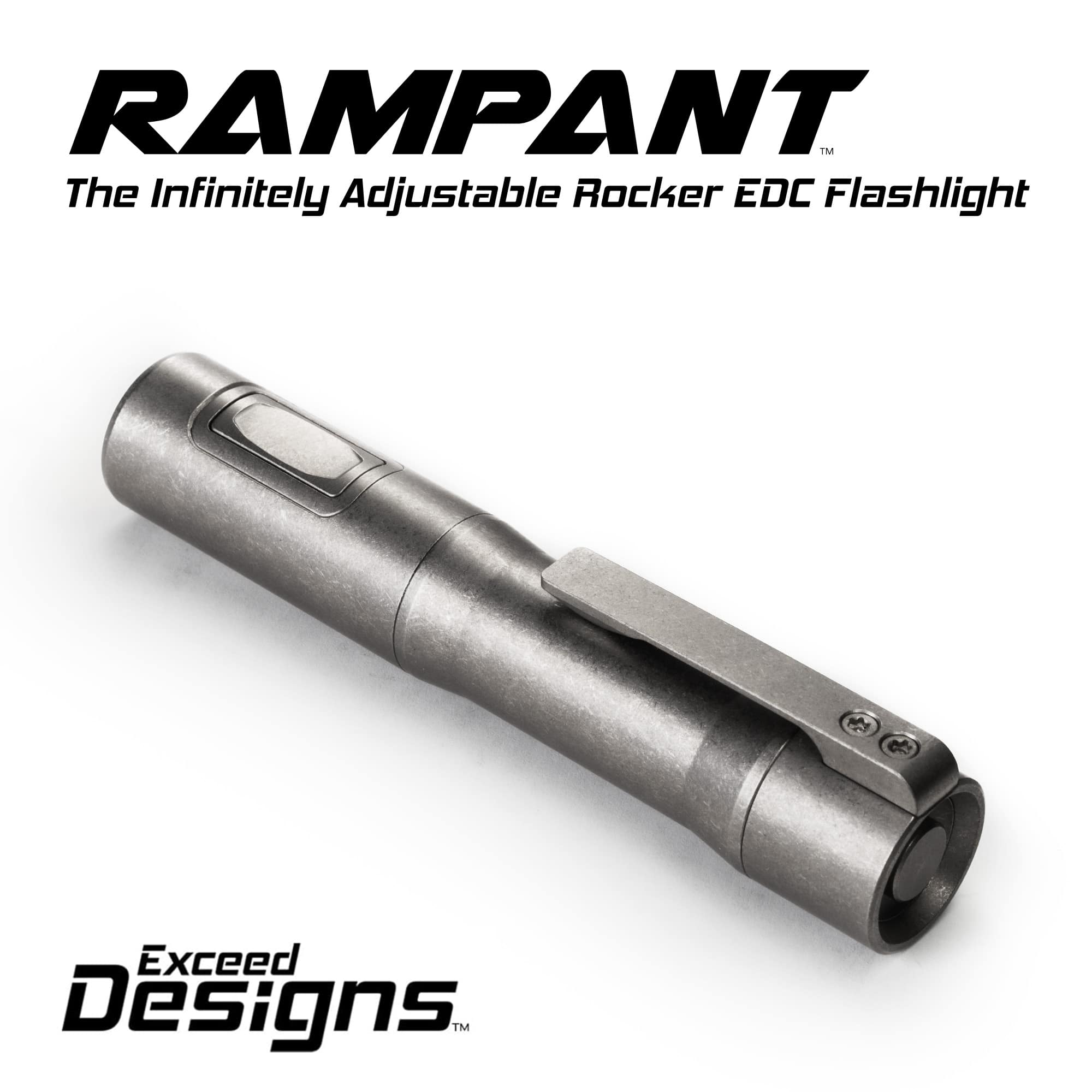 RAMPANTâ„¢ R4 EDC Flashlight (Stonewashed 6AL-4V Titanium + Copper Pill) 1200+ LUMENS Nichia 519A (Now In 4000K) - Image 4