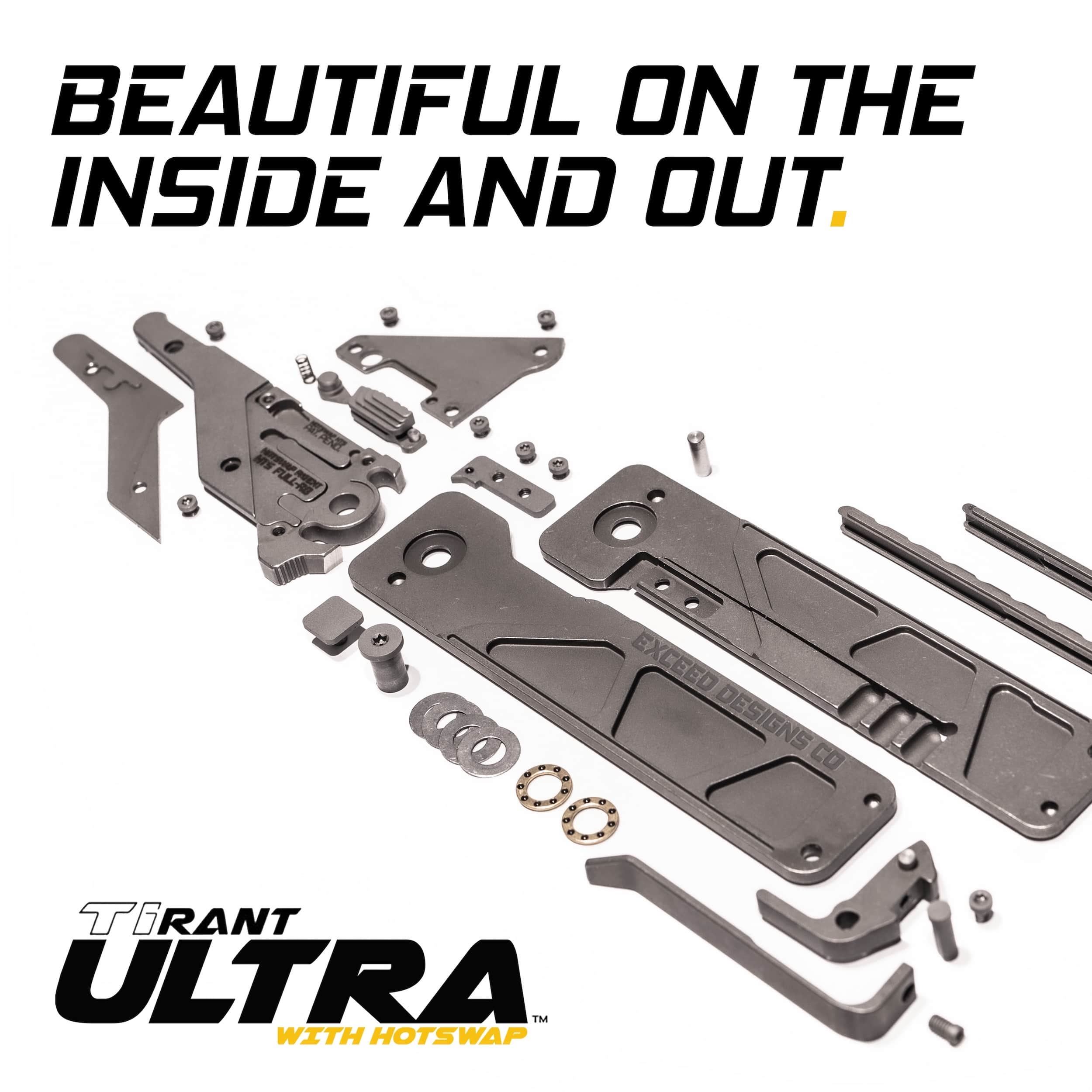 TiRant® ULTRA Utility Knife W/HotSwap™ Blade Replacements (6AL-4V Titanium) Centurion Bronze ANO + Jet-Black Hardware Contrast - Image 4