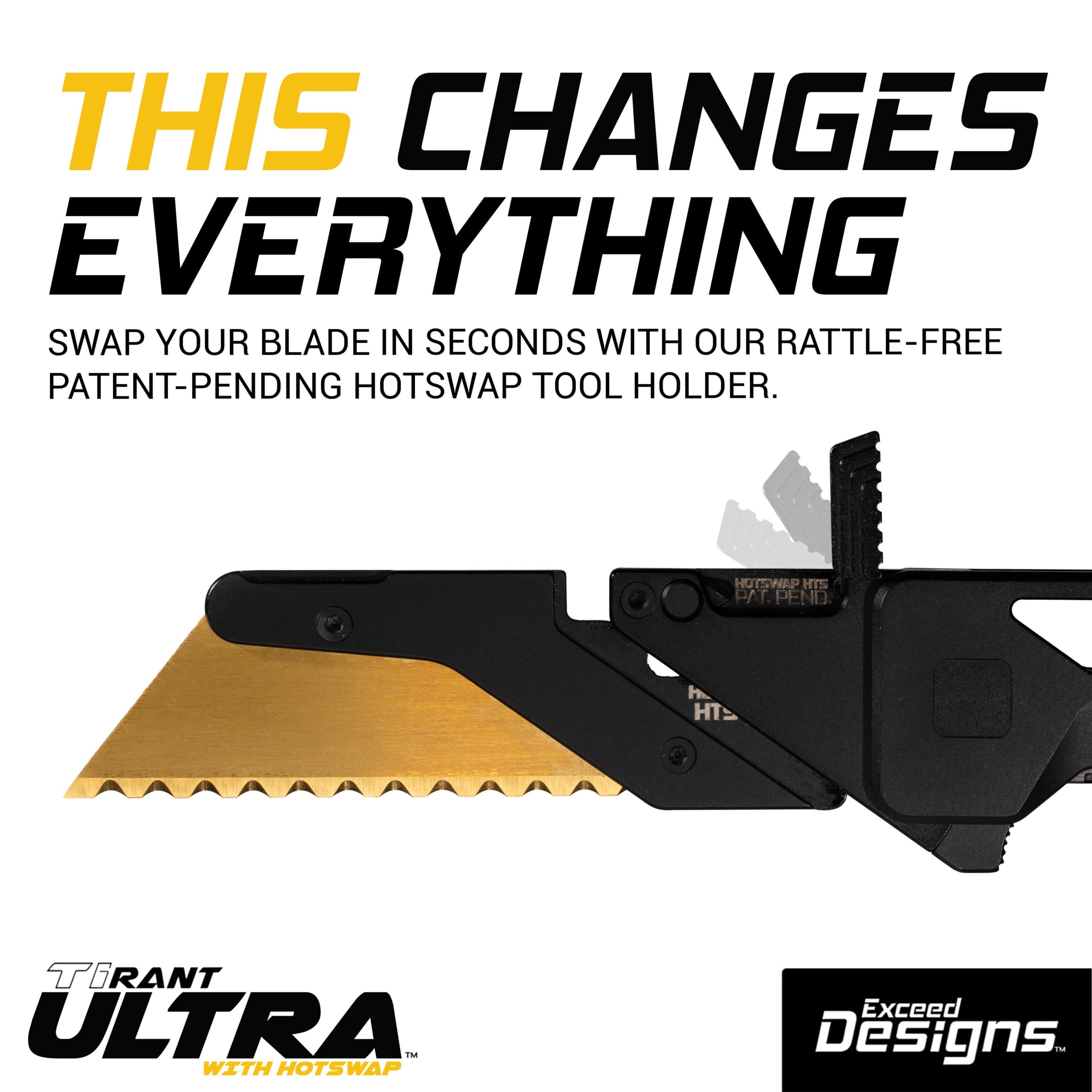 TiRant® ULTRA Utility Knife W/HotSwap™ Blade Replacements (6AL-4V Titanium) Centurion Bronze ANO + Jet-Black Hardware Contrast - Image 3