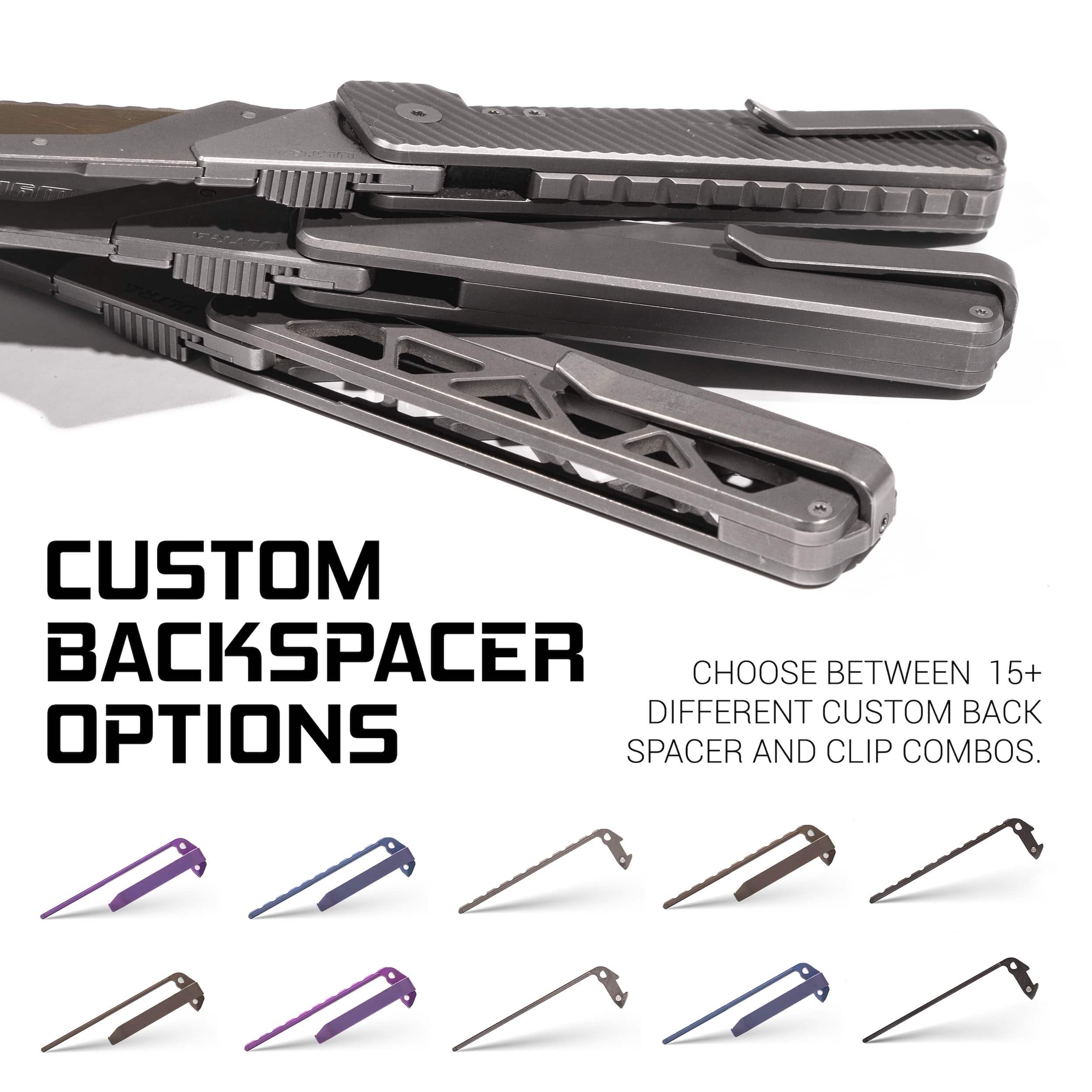 TiRant ULTRA Full-Length FRAG MILLED 'Integral-Like' Back Spacer (Stonewashed 6AL-4V Titanium) - Image 2