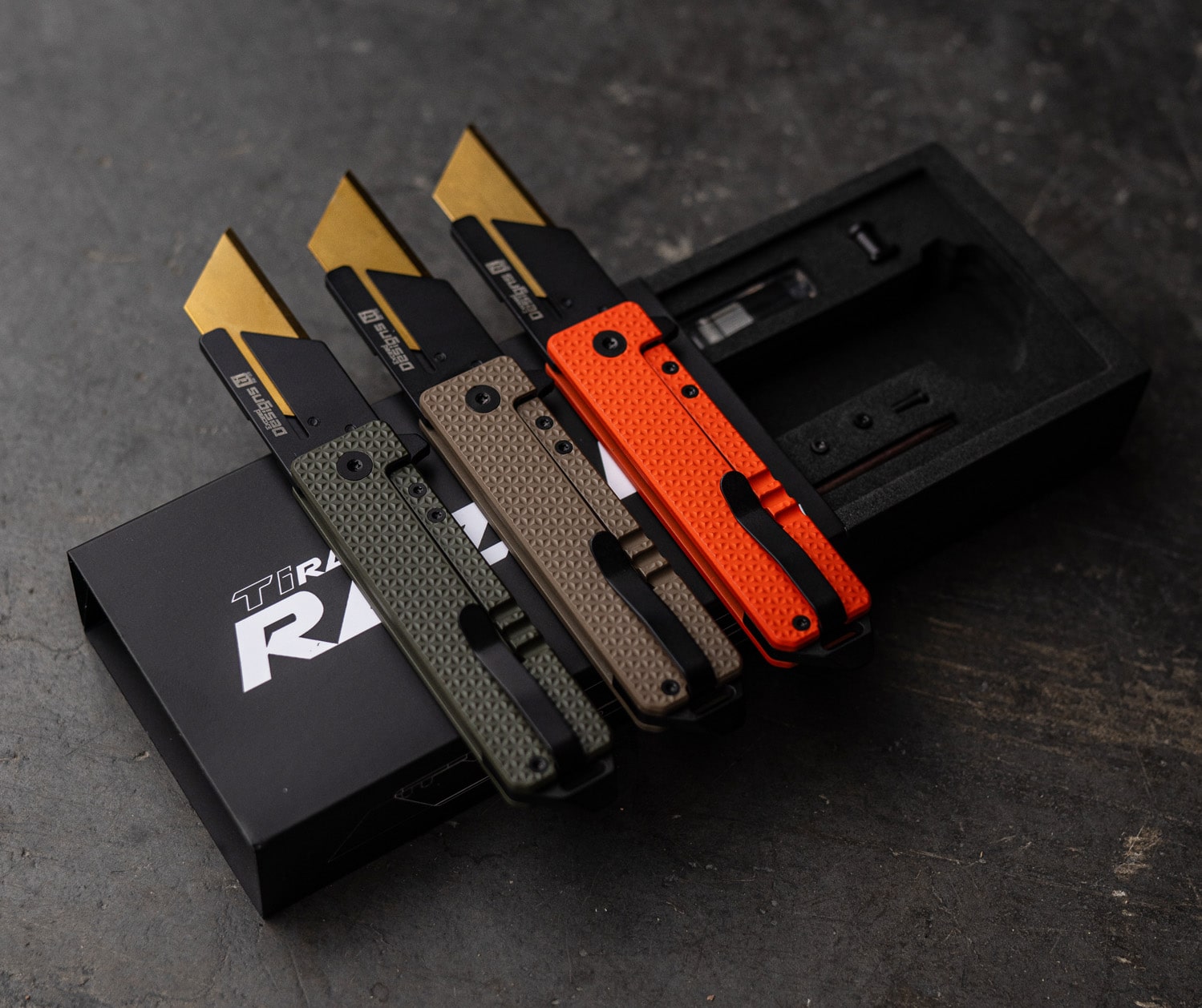 (SOLD OUT) TiRant® RAZOR V3 Utility Knife (CERAKOTE 6AL-4V Titanium) Dual APEX WORKS (Limited-Edition Drop) - Image 3