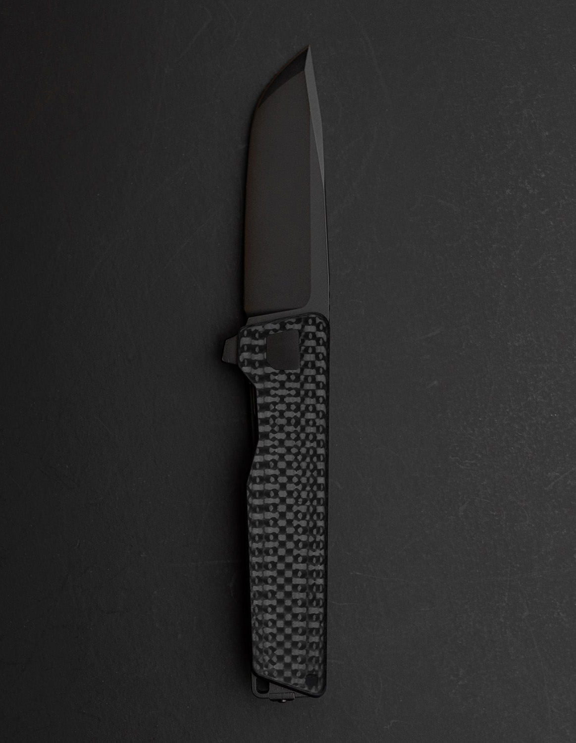 (SOLD OUT) CARBON FIBER DROP — AVAIR M390 Framelock Folding Knife (Jet-Black PVD 6AL-4V Titanium) - Image 11