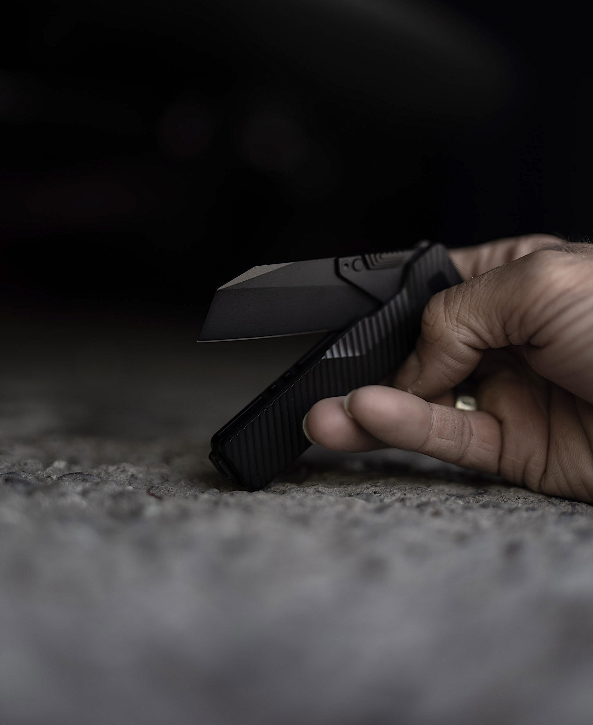 TiRant ULTRA HotSwap™ Serrated 'Wharnie' Wharncliffe Blade Replacement (Stonewashed D2 Tempered HRC 61+) - Image 4