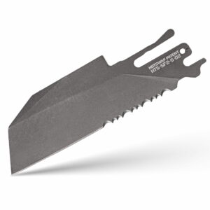 TiRant ULTRA HotSwap™ Serrated 'Wharnie' Wharncliffe Blade Replacement (Stonewashed D2 Tempered HRC 61+)