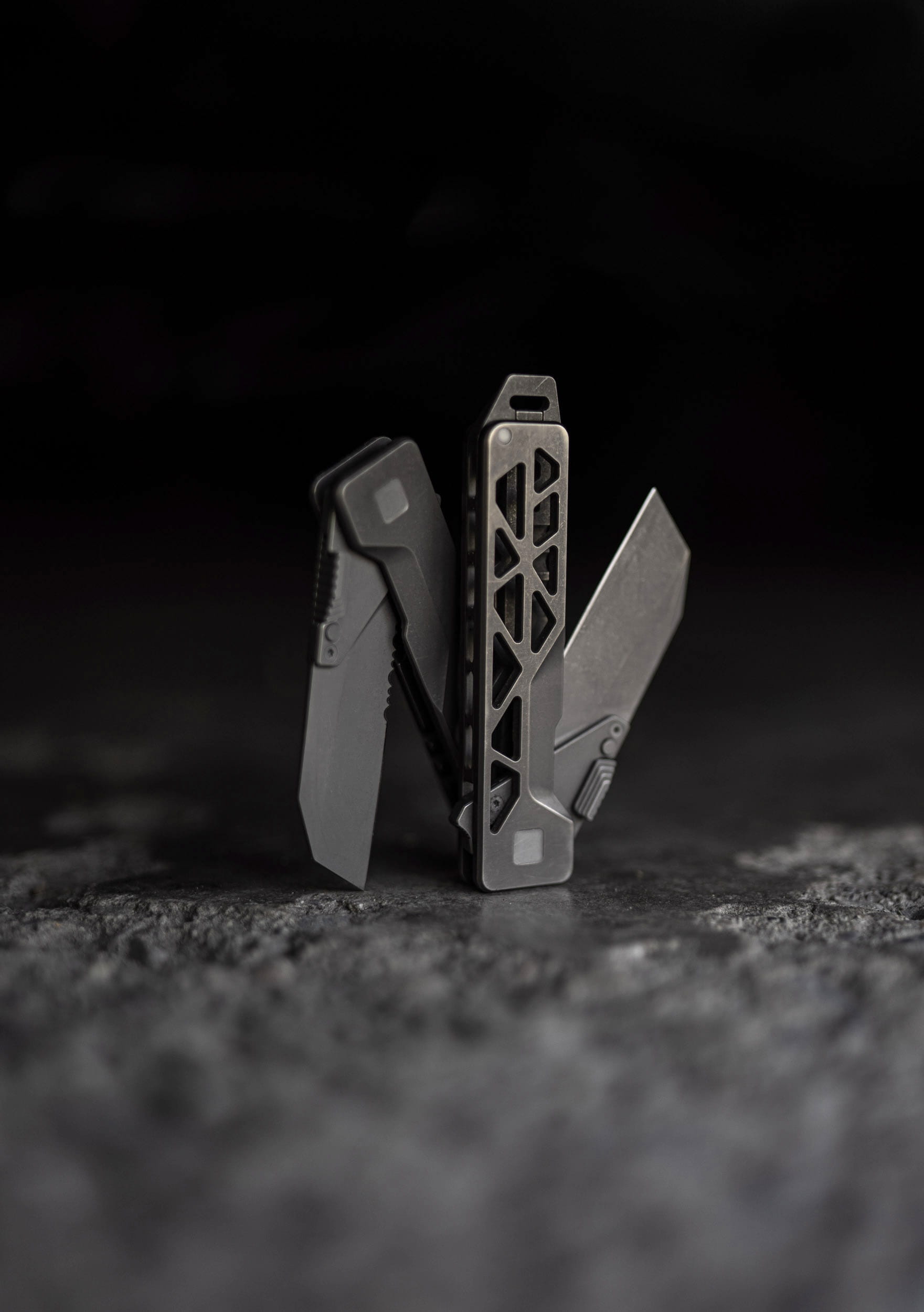 TiRant ULTRA HotSwap™ Serrated 'Wharnie' Wharncliffe Blade Replacement (Stonewashed D2 Tempered HRC 61+) - Image 2