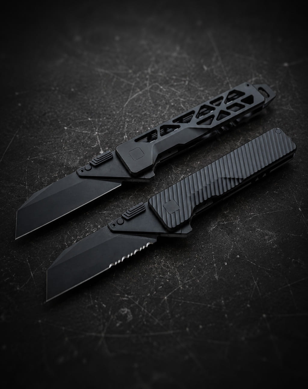 TiRant ULTRA HotSwap™ Serrated 'Wharnie' Wharncliffe Blade Replacement (Stonewashed D2 Tempered HRC 61+) - Image 3
