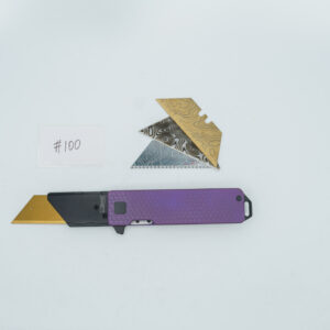 BUILD #100 — Condition 9/10 — TiRant RAZOR V3 - Dual-Milled APEX Edition + RARE Hand-Applied Custom Purple Anodization + 3 Custom Laser Engraved Razor Blades From The ToolRoom