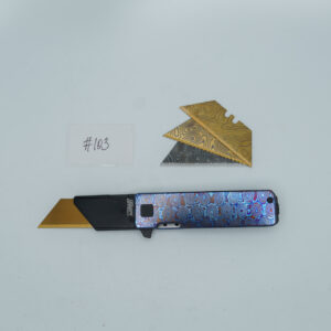 BUILD #103 — Condition 9/10 — TiRant RAZOR V3 Grade A/B (Multi-Layered Forged Titanium + Torch ANO) TiMascus + 3 Custom Laser Engraved Razor Blades From The ToolRoom