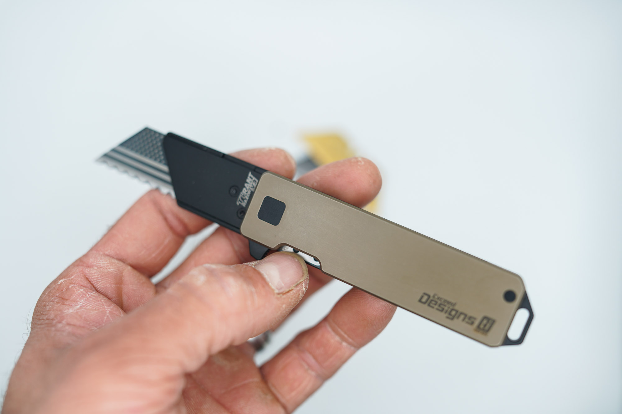 BUILD #124 — Condition 8/10 — TiRant RAZOR V3 Centurion Bronze RH Handle + Jet-Black LH Scale + Black Hardware / Blade Holder + 4X Custom Laser Engraved Razor Blades From The ToolRoom - Image 3